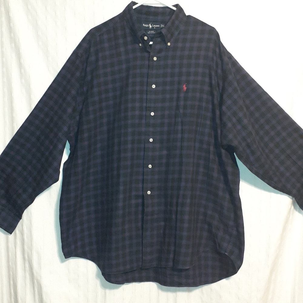Ralph Lauren Blaire U.S. POLO ASSOC. Dark Blue Button Up Shirt Size XL